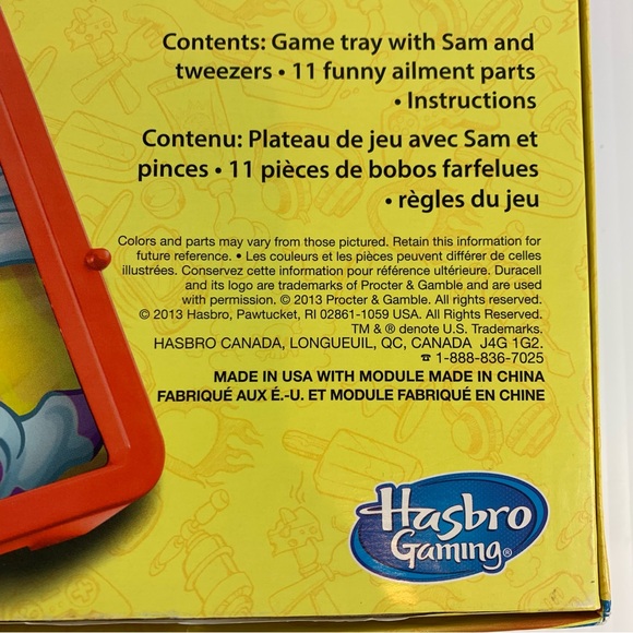 Operation Board Game 2013 Hasbro Tested Buzz & Nose Lights Up 100% Complete - Picture 7 of 16